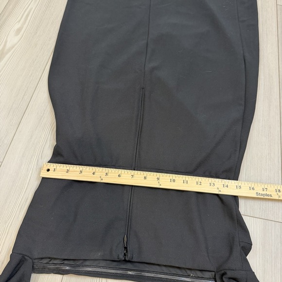 Abercrombie & Fitch Long-Sleeve Off-the-Shoulder Crepe Midi Dress Black Large - Picture 12 of 13